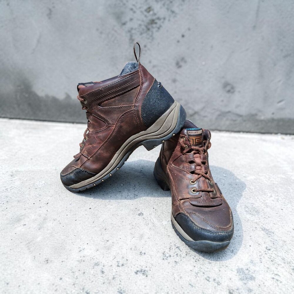 Ariat Women’s Terrain H2O Waterproof Brown Leather Hiking Boots - Size 6.5